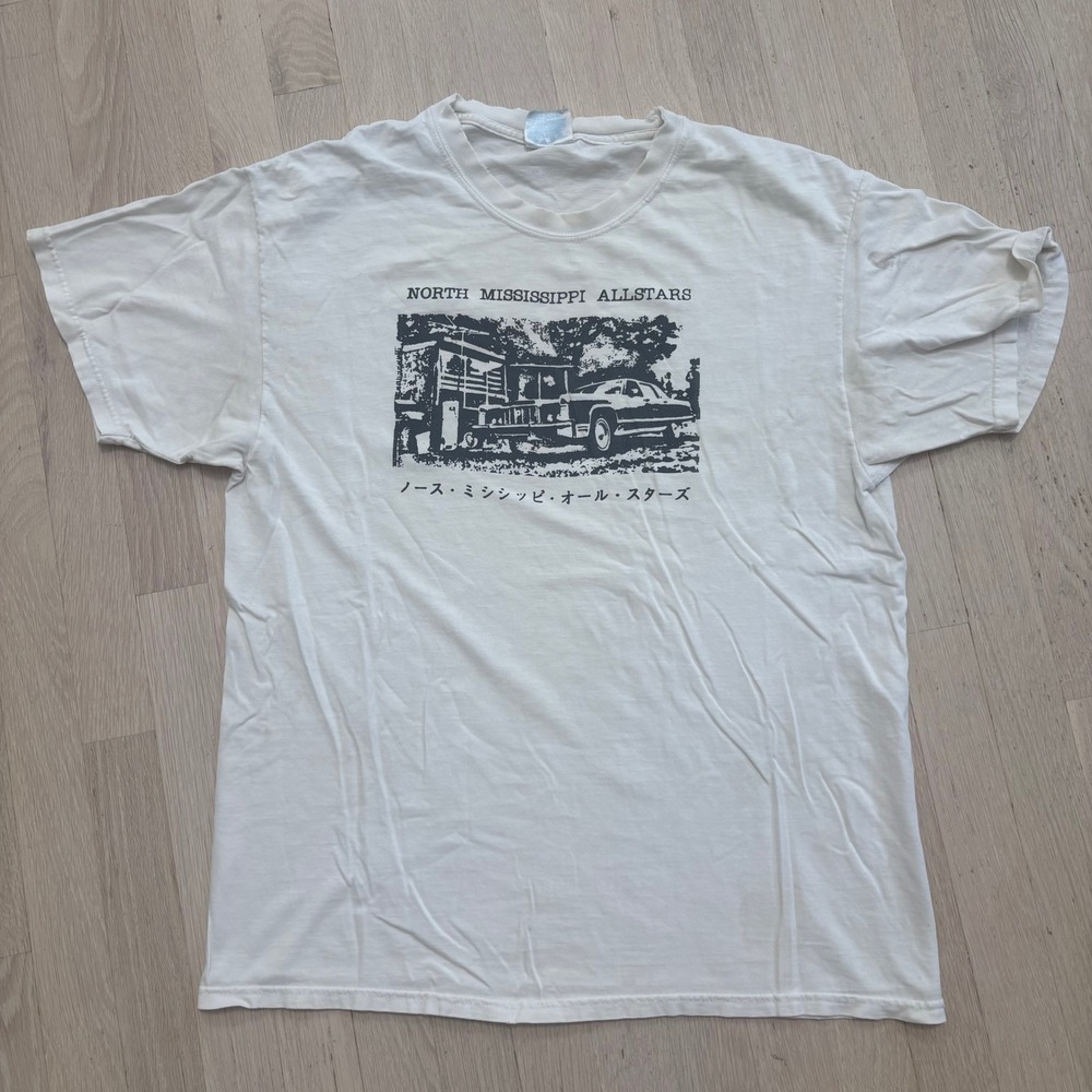 Hanes North Mississippi Allstars T-Shirt Mens L White 2000 Tour Band Tee Fair